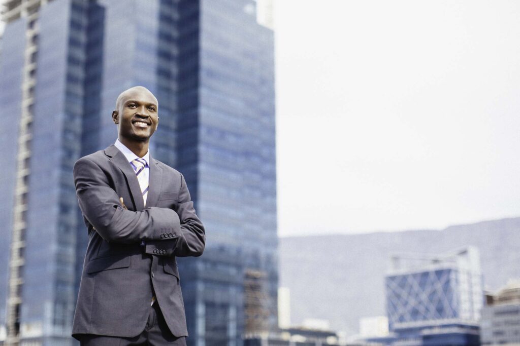 Happy and Confident African Businessman.